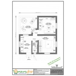 COURTYARD HOUSE- GROUND STOREY1 BHK TENEMENT WITH CY/V- 1Vi - 4 x 3.6