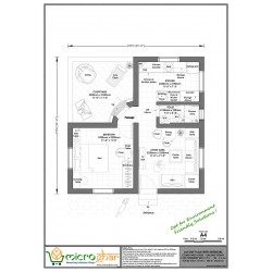 COURTYARD HOUSE- GROUND STOREY 1 BHK TENEMENT WITH CY/V- 1Wi - 4 x 3.6